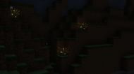 Some emissive textures and particles are not glowing at the moment (Image via Sportskeeda Gaming || Mojang Studios)